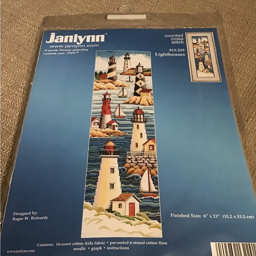 JANLYNN Lighthouses counted cross stitch